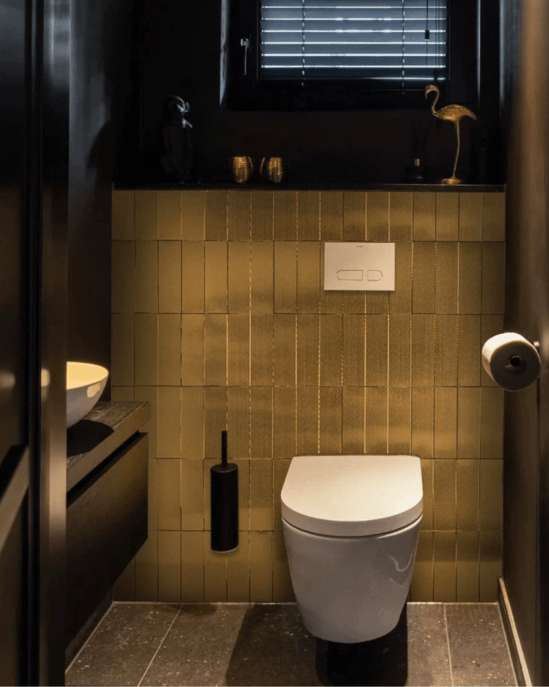 โมเสค TIMELESS TILES รุ่น LUSTO 39.6X14.5 ซม. สีทอง GOLD ผิวด้าน สเตนเลสแฮร์ไลน์_5